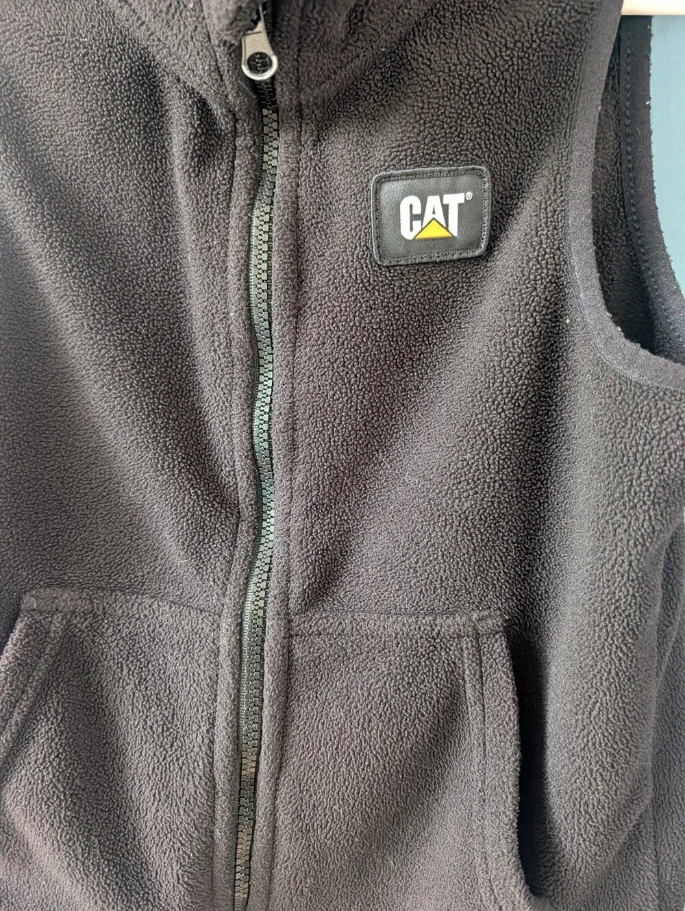 Kids Black Fleece Vest - Warm Sleeveless Jacket